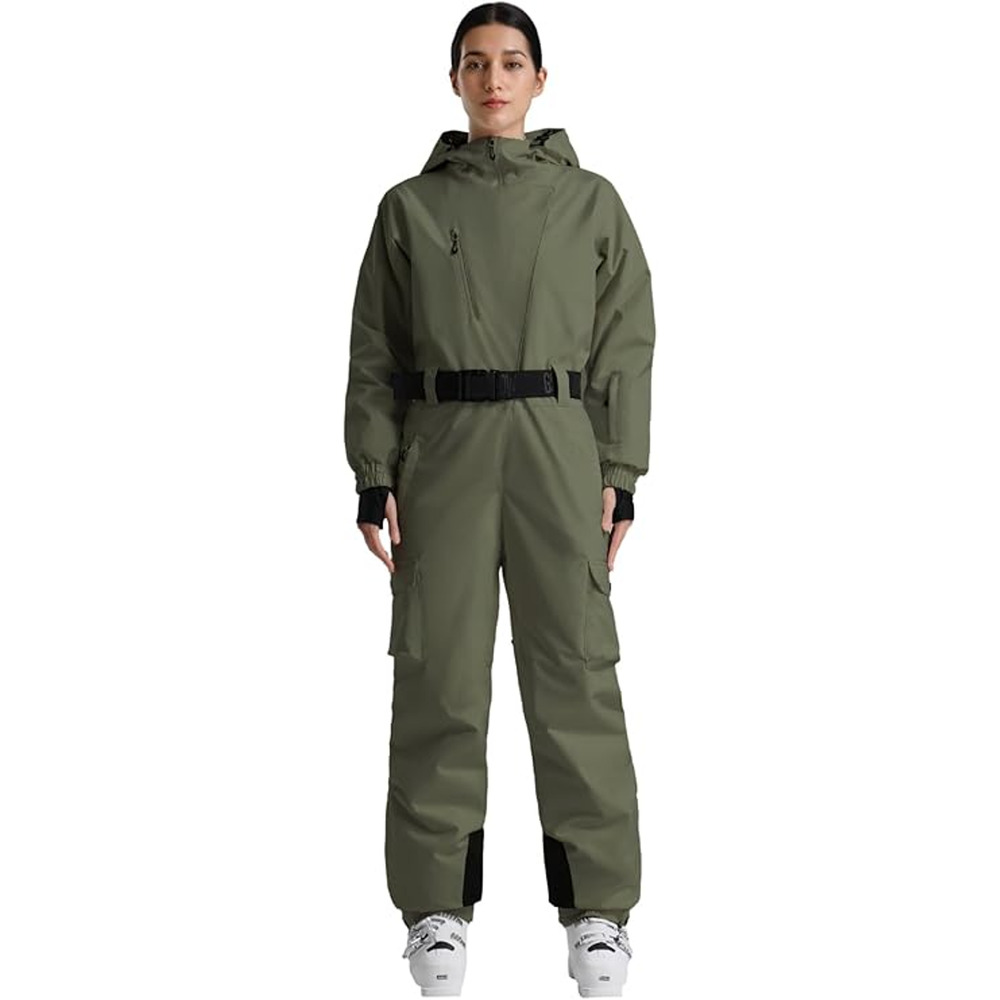 GSOU Snow Women's Ski Suit One Piece Utility Jumpsuit Snowboarding Size Medium